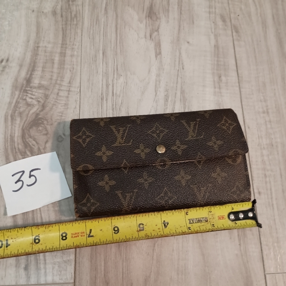 Authentic Louis-Vuitton Portefeuille International Wallet Purse Monogram Brown - Picture 12 of 13